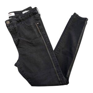 Skinny Jeans Broadway High Rise Side‎ Stripe Stretchy Black by Skinny Girl 29/8